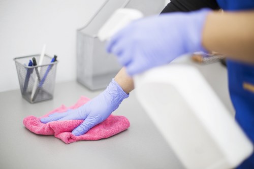 Carpet cleaning team focused on recycling and sustainability