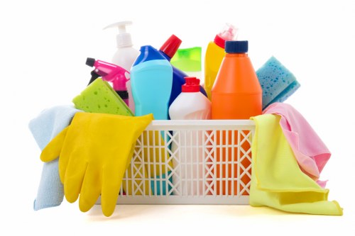 Modern carpet cleaner treatment in a fresh living room