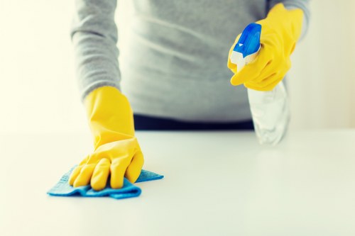 Dust and stain removal from a mattress during cleaning