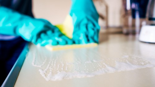 Leather sofa cleaning and conditioning service in Morden