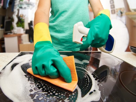 Clean residential carpet after steam cleaning service