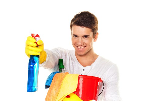 Sanitising a mattress with specialist cleaning equipment